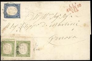 1861 - 5 cent. verde oliva grigiastro ... 