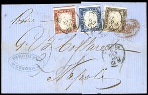 1860 - 10 cent. bruno giallastro, 20 cent. ... 