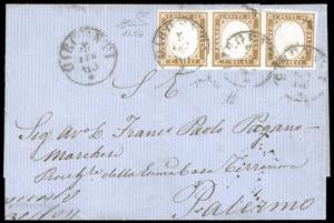 1863 - 10 cent. bistro scuro (14EG), ... 
