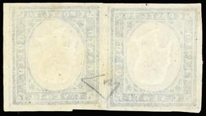 1860 - 20 cent. azzurro grigio, ... 