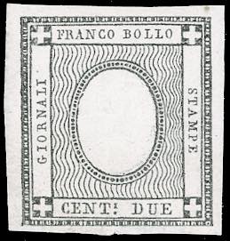 1861 - 2 cent. per stampati (20), nuovo, ... 