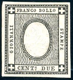 1861 - 2 cent. nero intenso per stampati ... 