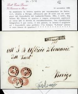 1864 - 5 soldi rosa, dent. 9 1/2 ... 