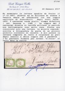 1857 - 5 cent. verde giallo, ... 