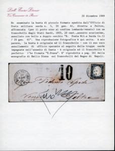 1861 - 20 cent. azzurro scurissimo ... 