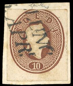 1861 - 10 soldi bruno rosso Francesco ... 