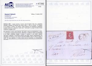 1859 - 5 grana carminio, I tavola ... 