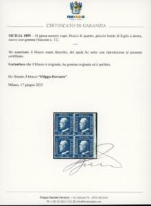 1859 - 10 grana azzurro cupo (12), ... 