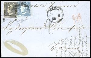 1860 - 20 grana ardesia violaceo, pos. 43, 2 ... 