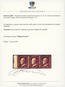 1859 - 50 grana lacca bruno, testa ... 