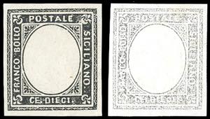 SAGGI 1860 - 10 cent. saggio Ficarotta, un ... 