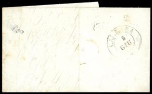 1853 - 1 soldo giallo oro su carta ... 