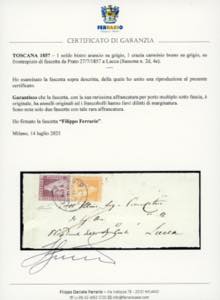 1857 - 1 soldo bistro arancio su ... 