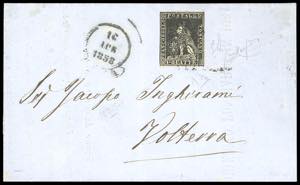 1858 - 1 quattrino nero, II emissione  (10), ... 
