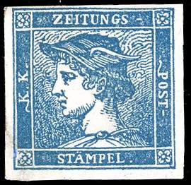 1854 - 3 cent. Mercurio azzurro, II tipo (2) ... 