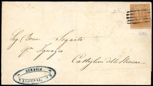 1858 - 1 soldo ocra, II emissione (11), ... 