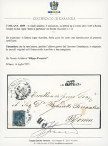 1859 - 6 crazie azzurro, II ... 