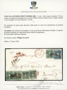 1860 - 5 cent. verde, cinque ... 