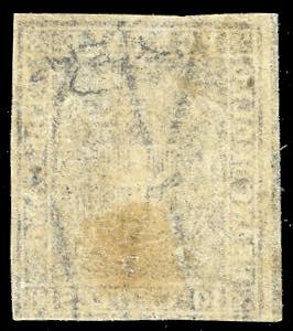 1860 - 10 cent. bruno, linea di ... 