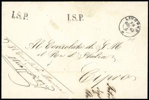 1862 - Lettera in franchigia da Livorno ... 