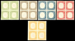 1861 - Non emessi, serie completa (1/5), ... 