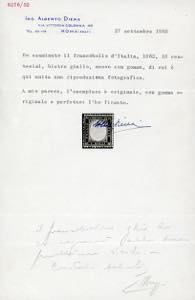 1862 - 10 cent. bistro giallastro ... 