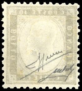 1862 - 10 cent. bruno grigiastro, ... 