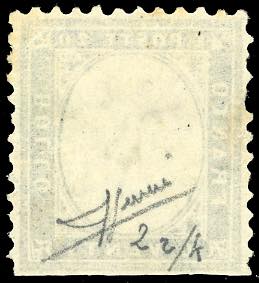 1862 - 20 cent. indaco, senza ... 