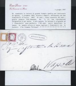 1862 - 80 cent. giallo arancio, ... 