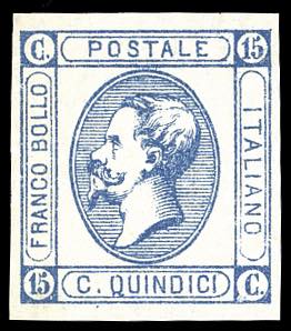 1863 - 15 cent. Litografico, I tipo (12), ... 