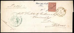 1868 - 2 cent. De La Rue, tiratura di Torino ... 