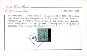 1863 - 15 cent. De La Rue, non ... 