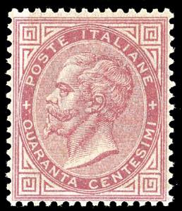 1863 - 40 cent. De La Rue, tiratura di ... 