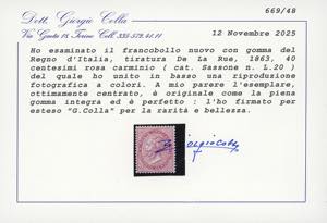 1863 - 40 cent. De La Rue, ... 