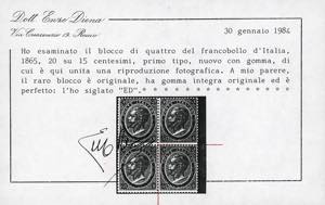 1865 - 20 cent.su 15 cent. Ferro ... 