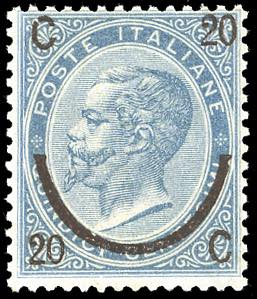 1865 - 20 cent.su 15 cent. Ferro di cavallo, ... 
