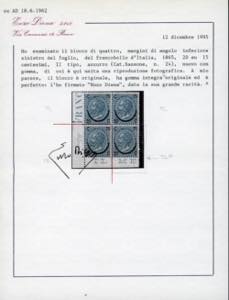 1865 - 20 cent. su 15 cent. Ferro ... 
