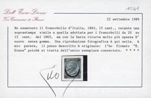 1865 - 20 cent. su 15 cent., III ... 