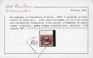 1878 - Servizio soprastampati, ... 