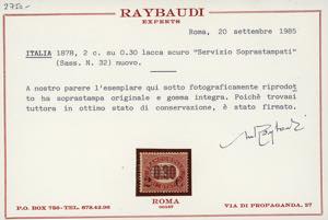 1878 - Servizio soprastampati, ... 