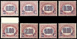 1878 - Servizio soprastampati, serie ... 