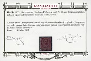 1879 - 10 cent. Umberto I, doppia ... 