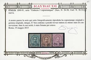 1890/91 - Soprastampati, serie ... 