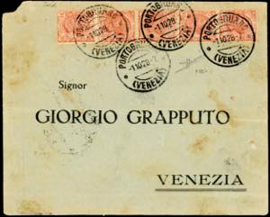 1928 - 10 cent. Leoni, falso per posta di ... 