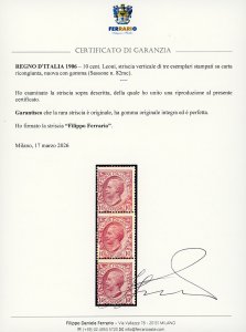 1906 - 10 cent. Leoni, striscia ... 