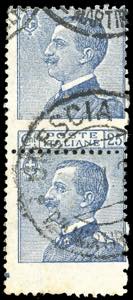 1908 - 25 cent. Michetti, dentellatura ... 