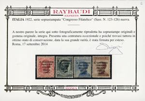 1922 - Congresso Filatelico, serie ... 
