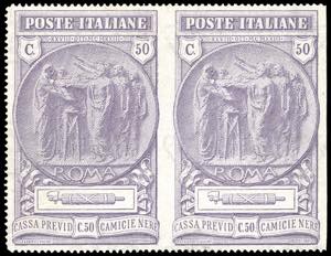 1929 - 50 cent. Camicie Nere, coppia ... 