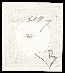 SAGGI 1860 - 10 cent. nero, saggio ... 