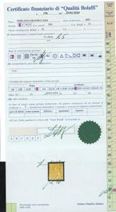 1857 - 1 soldo ocra, filigrana ... 